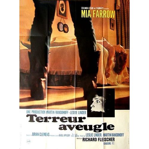 Terreur Aveugle (See No Evil) - Véritable Affiche De Cinéma Pliée - Format 120x160 Cm - De Richard Fleischer Avec Mia Farrow, Dorothy Alison, Robin Bailey, Diane Grayson - 1971