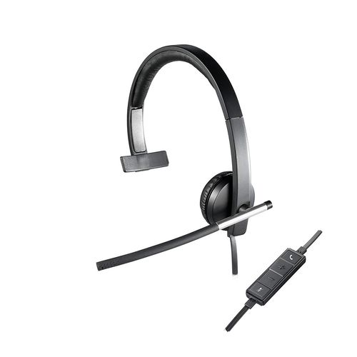 Logitech 981-000514 H650e Casque avec micro Noir, Gris USB