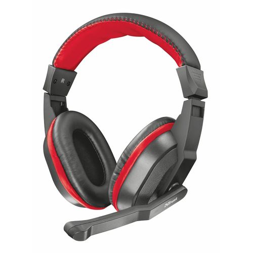 Trust Gaming Ziva Casque Gamer Avec Micro Pour Pc, Ordinateur Portable, Ps4 Et Xbox One, Jack 3.5mm - Noir/Rouge