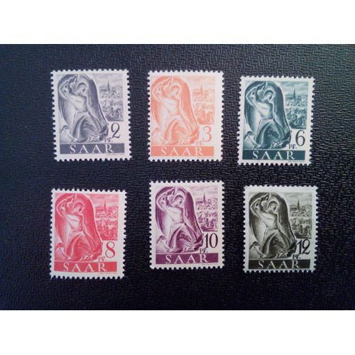 Timbre Saar Allemagne Yt 196 A 201 Mineur Au Travail 1947 ( 061012 )