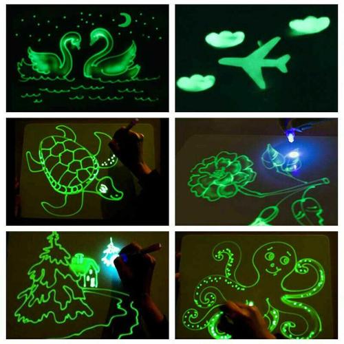 Magic Pad Ardoise 3D Lumineuse Éducative Avec Feutres Pour Enfants - Vert -  Prix en Algérie