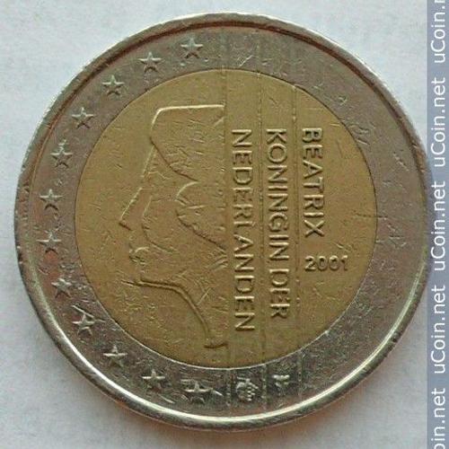 Pièce De 2 Euros Beatrix Koningin Der Nederlanden Pièce De 2 Euros Beatrix Koningin Der Nederlanden 2001