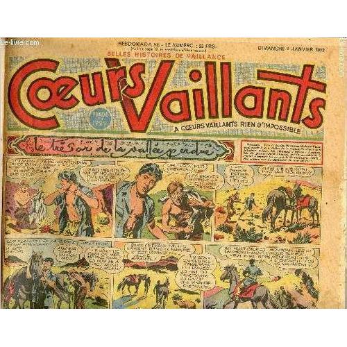 Coeurs Vaillants - Album 1953 - N°1 À 52 - Du 4 Janvier Au 27 Décembre 1953 - Le Trésor De La Vallée Perdue Par Jacques Conoan - Bertrand Du Guesclin Par Bonneau - Perdus Dans La Nuit Polaire Par(...)