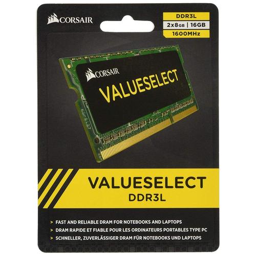 Corsair CMSO16GX3M2C1600C11 Value Select 16GB (2x8GB) DDR3 SODIMM 1600 Mhz CL11