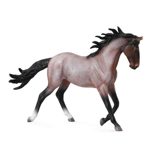 Figurine Cheval : Jument Mustang Baie Rouan
