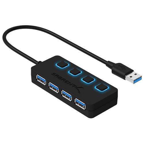 Sabrent 4-Port USB 3.0 Hub avec des commutateurs et des voyants d'alimentation individuels (HB-UM43)