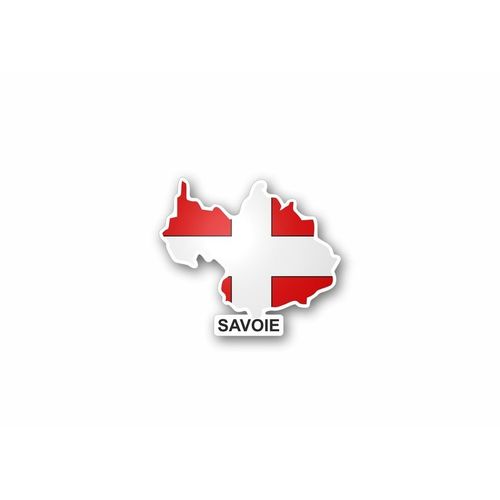 Autocollant Sticker Carte Drapeau Departement Exterieur Savoie R2