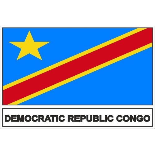 Autocollant Sticker Drapeau Cgo Congo Rdc