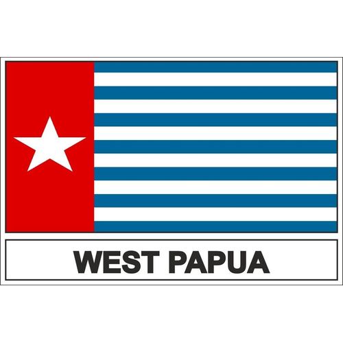 Autocollant Sticker Drapeau Papouasie Occidentale West Papua Barat