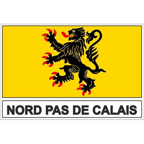 Autocollant Sticker Drapeau Departement Nord Pas De Calais