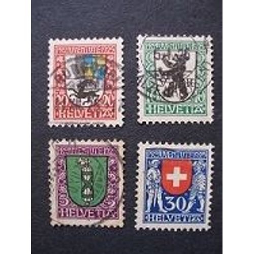 Suisse 1925 - Armoiries Cantons - Obl.