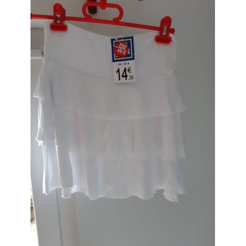 Jupe Blanche A Volants