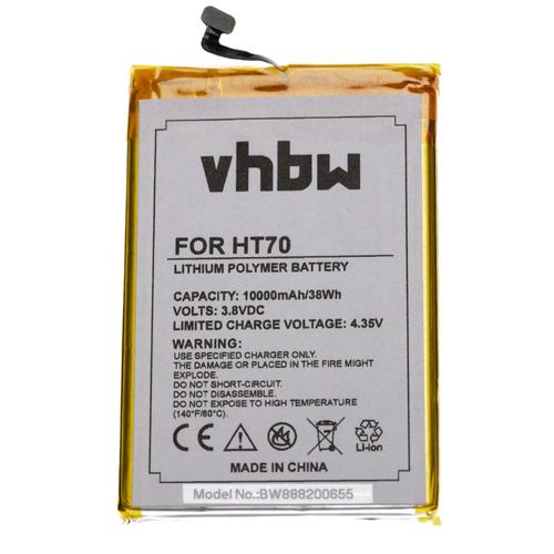 Vhbw Batterie Compatible Avec Homtom Ht70 Smartphone (10000mah, 3,8v, Li-Polymère)