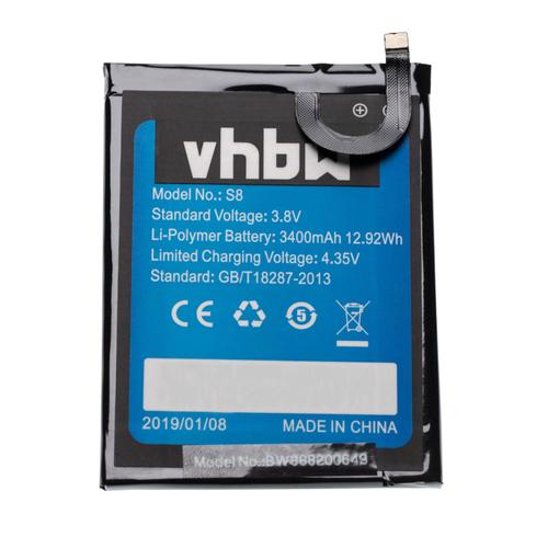 Vhbw Batterie Compatible Avec Homtom S8 Smartphone (3400mah, 3,8v, Li-Polymère)