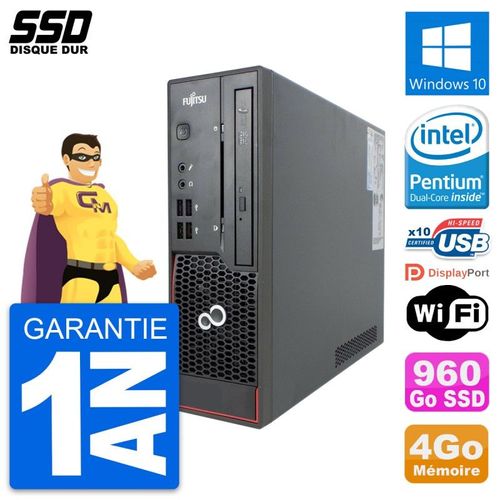 Mini PC Fujitsu Esprimo C720 SFF Intel G3220 RAM 4Go SSD 960Go Windows 10 Wifi