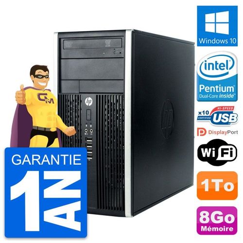 PC Tour HP Compaq Pro 6300 CMT Intel G630 RAM 8Go Disque Dur 1To Windows 10 Wifi