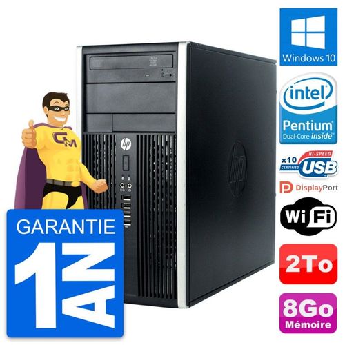 PC Tour HP Compaq Pro 6300 CMT Intel G630 RAM 8Go Disque Dur 2To Windows 10 Wifi