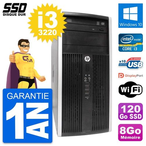 PC Tour HP Compaq Pro 6300 CMT Intel i3-3220 RAM 8Go SSD 120Go Windows 10 Wifi