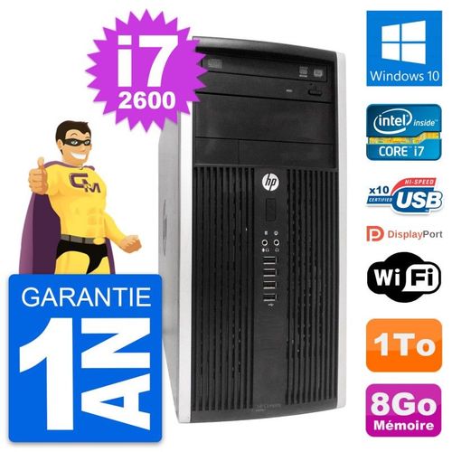 PC Tour HP Compaq Pro 6300 CMT Intel i7-2600 RAM 8Go Disque 1To Windows 10 Wifi