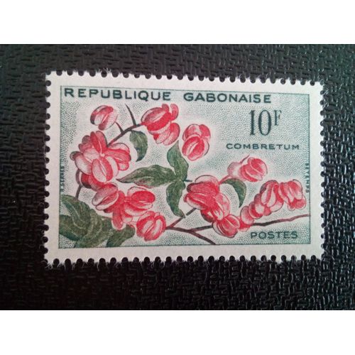 Timbre Gabon Yt 158 Saule Rousse (Combretum Grandiflorum) 1961 ( 071012 )