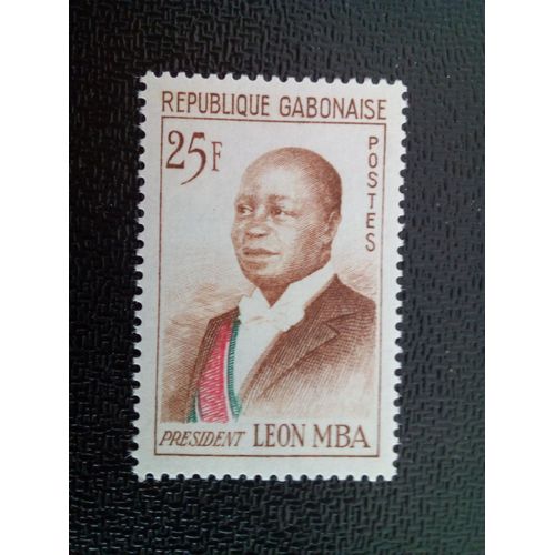 Timbre Gabon Yt 159 B Président Leon Mba 1962 ( 071012 )