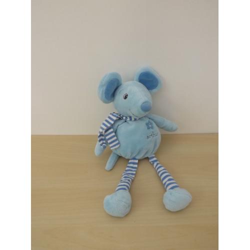 Doudou Souris Bleu Arthur Et Lola Bébisol