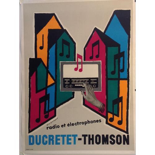 Affiche Radios Et Électrophones Ducretet-Thomson