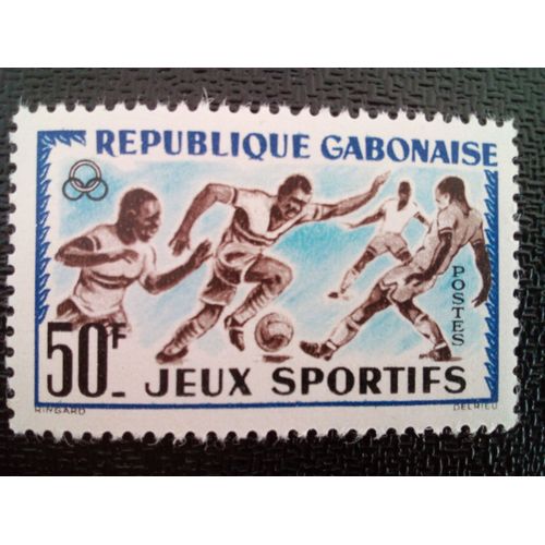 Timbre Gabon Yt 162 Football 1962 ( 071012 )