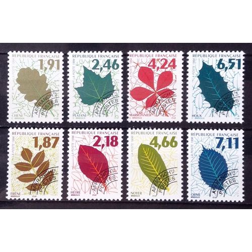 Série Préoblitérés Feuilles D'arbres - Impeccables N° 232 233 234 235 236 237 238 239 Neufs** Luxe (= Sans Trace De Charnière) - Cote 16,50 - France Année 1993 - N26117