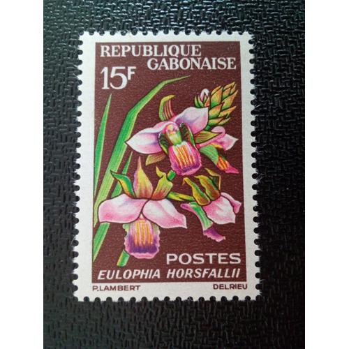 Timbre Gabon Yt 177 Eulophia Horsfallii 1964 ( 071012 )