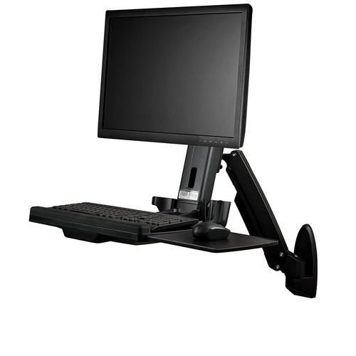 StarTech.com Support de bureau debout mural pour écran à fixation VESA jusqu'à 24"" et 8 kg - Bras articulé pour moniteur