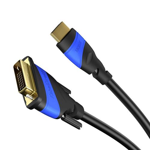 KabelDirekt 2m Câble adaptateur DVI 24+1 à HDMI (DVI-D, Full HD 1080p Highspeed avec Ethernet) TOP Series