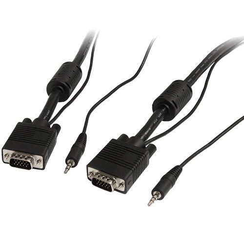 StarTech.com MXTHQMM15MA Câble vidéo coaxial pour écran VGA haute résolution 15 m avec audio HD15 M/M