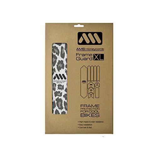 All Mountain Style Xl Cheetah Kit De Protection Cadre 10 Pièces Mixte Adulte, Gris/Blanc