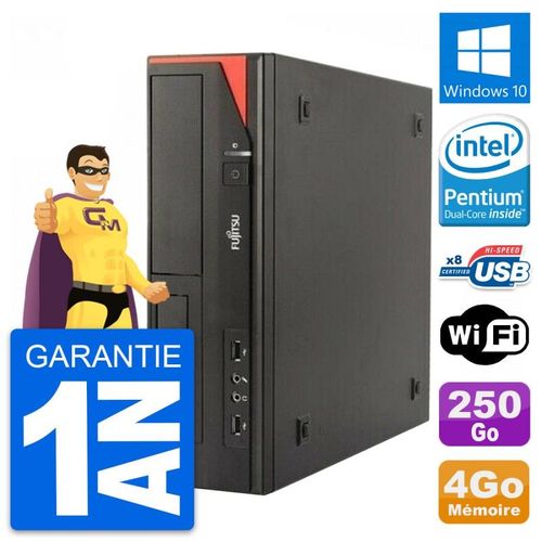 PC Fujitsu Esprimo E520 DT Intel G3220 RAM 4Go Disque Dur 250Go Windows 10 Wifi