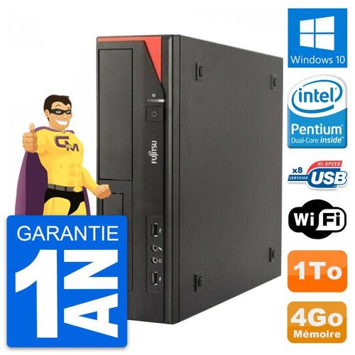 PC Fujitsu Esprimo E520 DT Intel G3220 RAM 4Go Disque Dur 1To Windows 10 Wifi