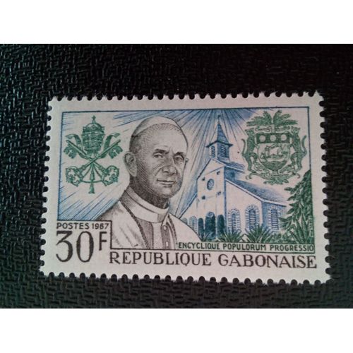 Timbre Gabon Yt 216 Pape Paul Vi 1967 ( 071012 )