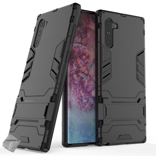 Housse Etui Coque Rigide Anti Choc Pour Samsung Galaxy Note 10 + Film Ecran - Noir