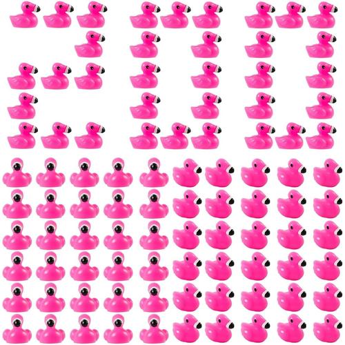 200 pcs Mini Flamant Rose Canards, Figurines Miniatures Flamant Résine Rose Rouge Mignon Petit Animal Jouet Cadeaux Fête Décorations pour Jardin Paysage Maison Poupée DIY Artisanat