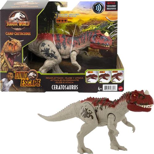 : La Colo Du Crétacé, Figurine Articulée Dinosaure Ceratosaurus Attaque Sonore, Jouet Pour Enfant, Gwd07