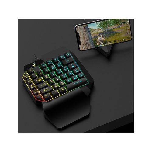 Mini Clavier Gamer USB pour PC ALIENWARE PAD LED PUBG Lumineux QWERTY (NOIR)