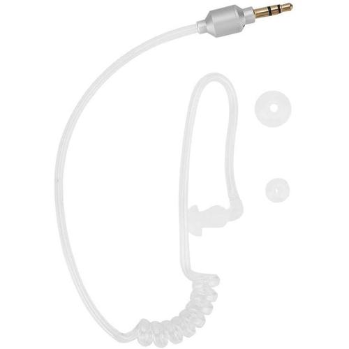 Écouteur de téléphone Portable, Casque Filaire à Tube Unique Creux de 3,5 mm, écouteurs de Tube à air Anti-rayonnement, écouteurs stéréo Intra-Auriculaires Blancs