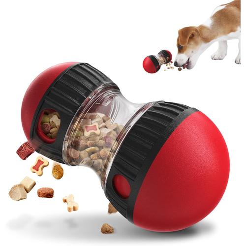 Jouet Chien Interactif - Aqsacokiya - Jouet Distributeur Croquette Chien - Jouet Chien Occupation Pour Chiens - Rouge