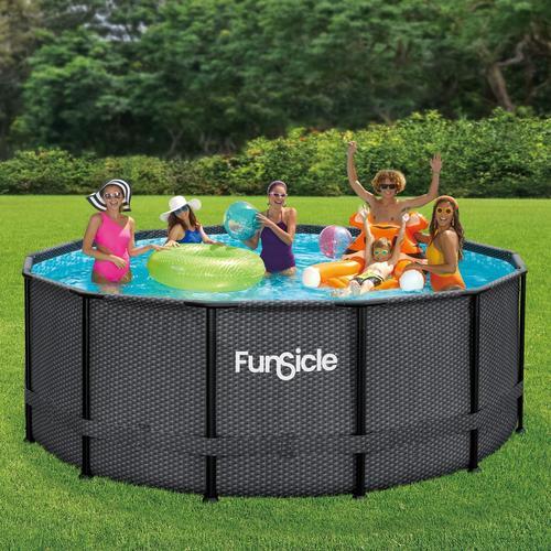 Piscine tubulaire ronde Funsicle noire ?3,66m x h1,22m Noire