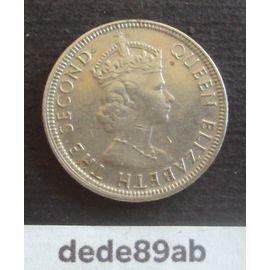 Ile Maurice - Mauritius . Pièce De 1/4 De Roupie 1971 . Quarter Rupee . Queen Elizabeth The Second .
