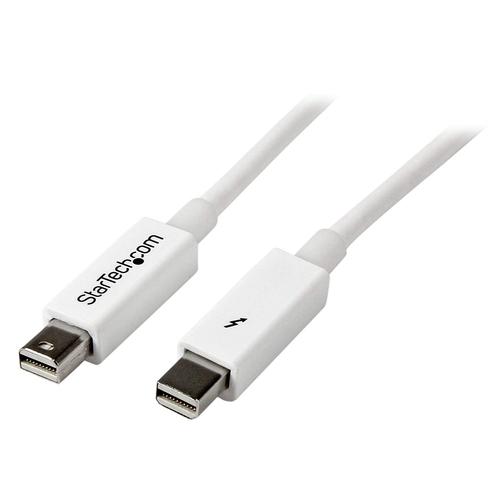 StarTech.com Câble Thunderbolt 3 m M/M Blanc - Cordon Thunderbolt pour Apple® Mac®, MacBook Pro® etc - 2x Thunderolt (Mâle), 3 mè