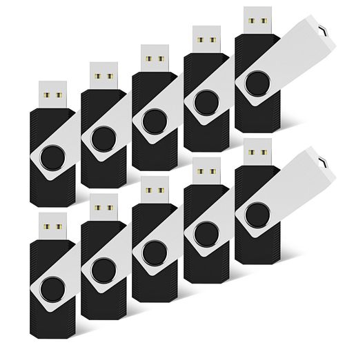 RAOYI 10 Pièces Clés USB 1 Go 2.0 Pivotante Clef USB 1Go Disque U Mémoire de Stockage Externe Flash Drive Pendrive pour Windows M