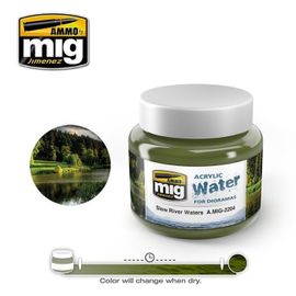 Peinture Mig Jimenez Effets D'eau A.Mig-2204 Slow River Water-Mig Jimenez