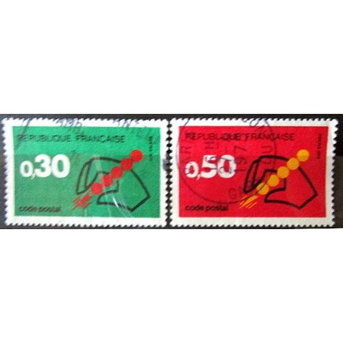1972. Série Complète F1719 Et F1720: Code Postal.