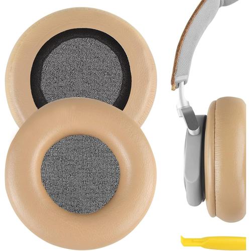 QuickFit Coussinets de Rechange en Cuir protéiné pour Casque Beoplay H4, H6, H7, H9, H9i, HX, Portal (Kaki)